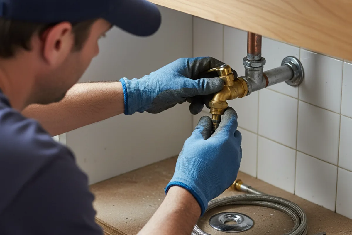 Shutoff valve and fitting work during Emergency Plumbing in Rayle